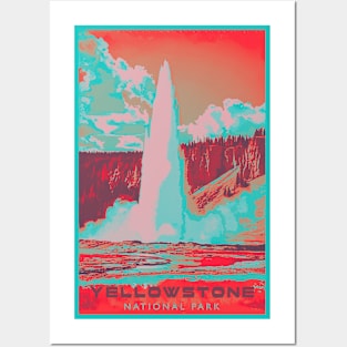 Doutone Yellowstone National Park Travel Poster Posters and Art